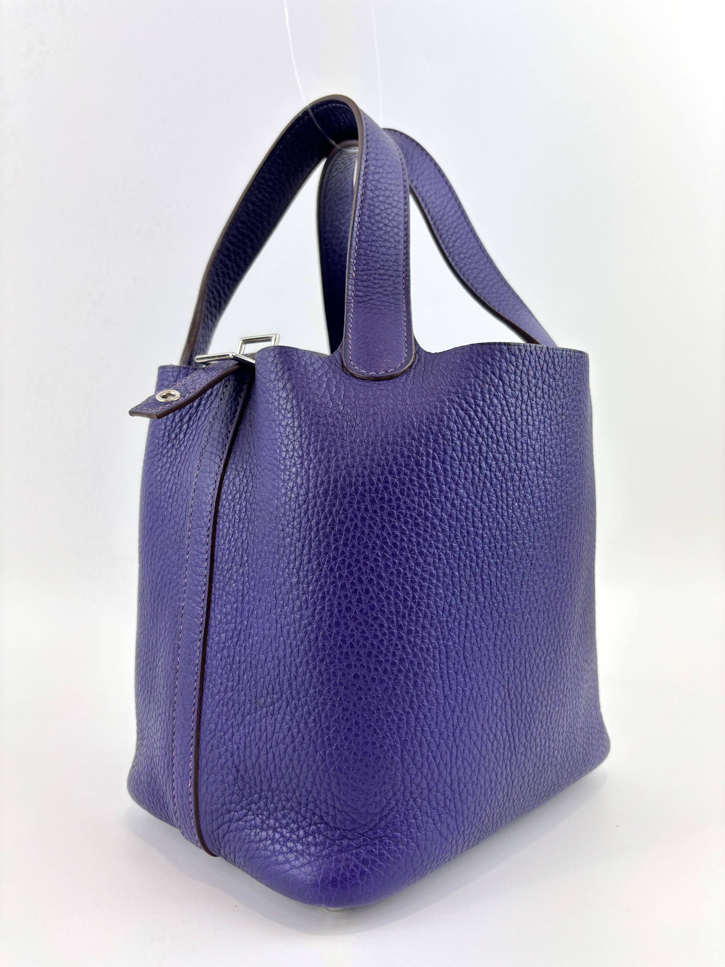 Picotin 18 Iris Clemence Leather PHW