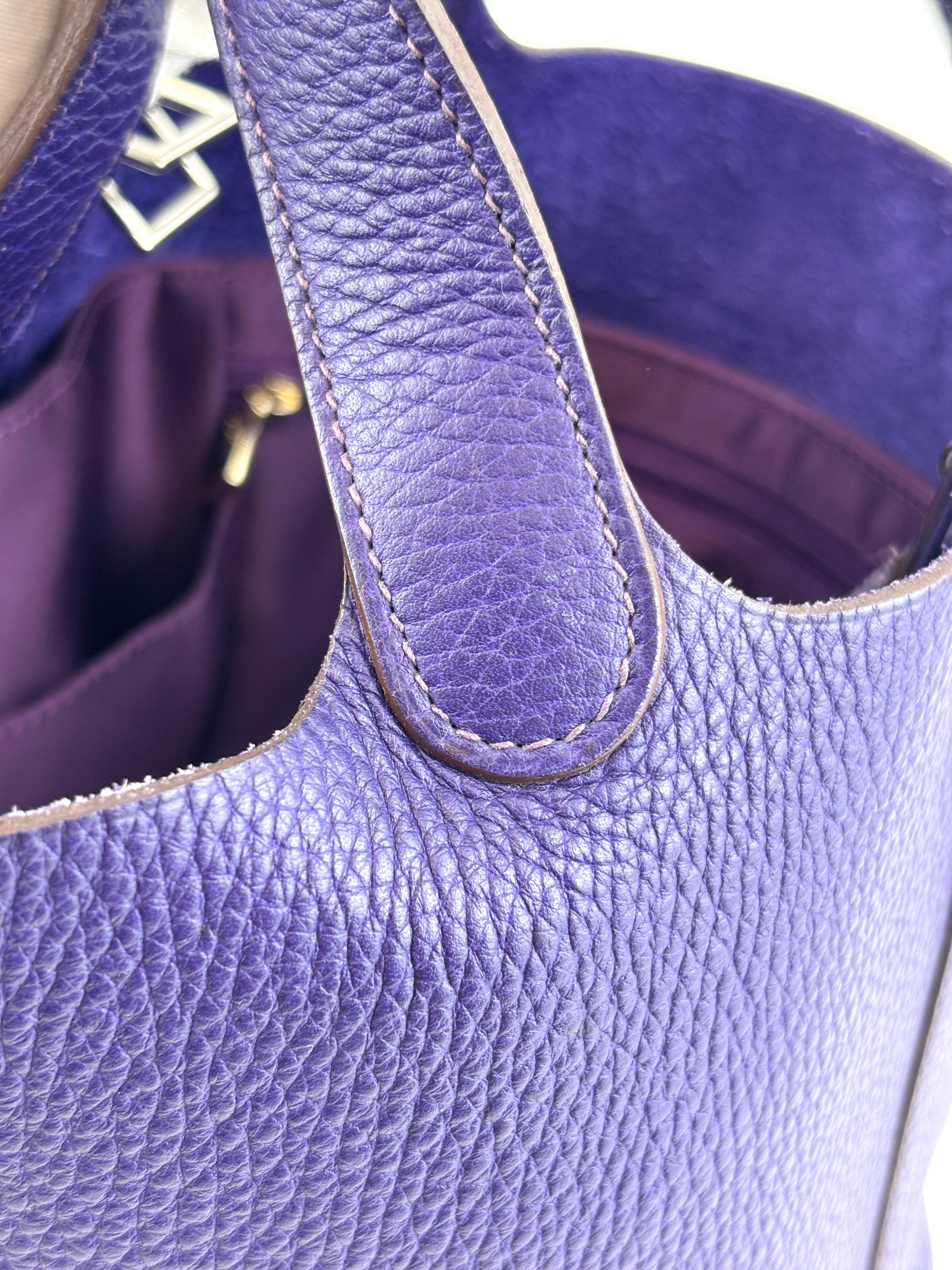 Hermès Picotin 18 Iris Clemence Leather PHW | Glampot