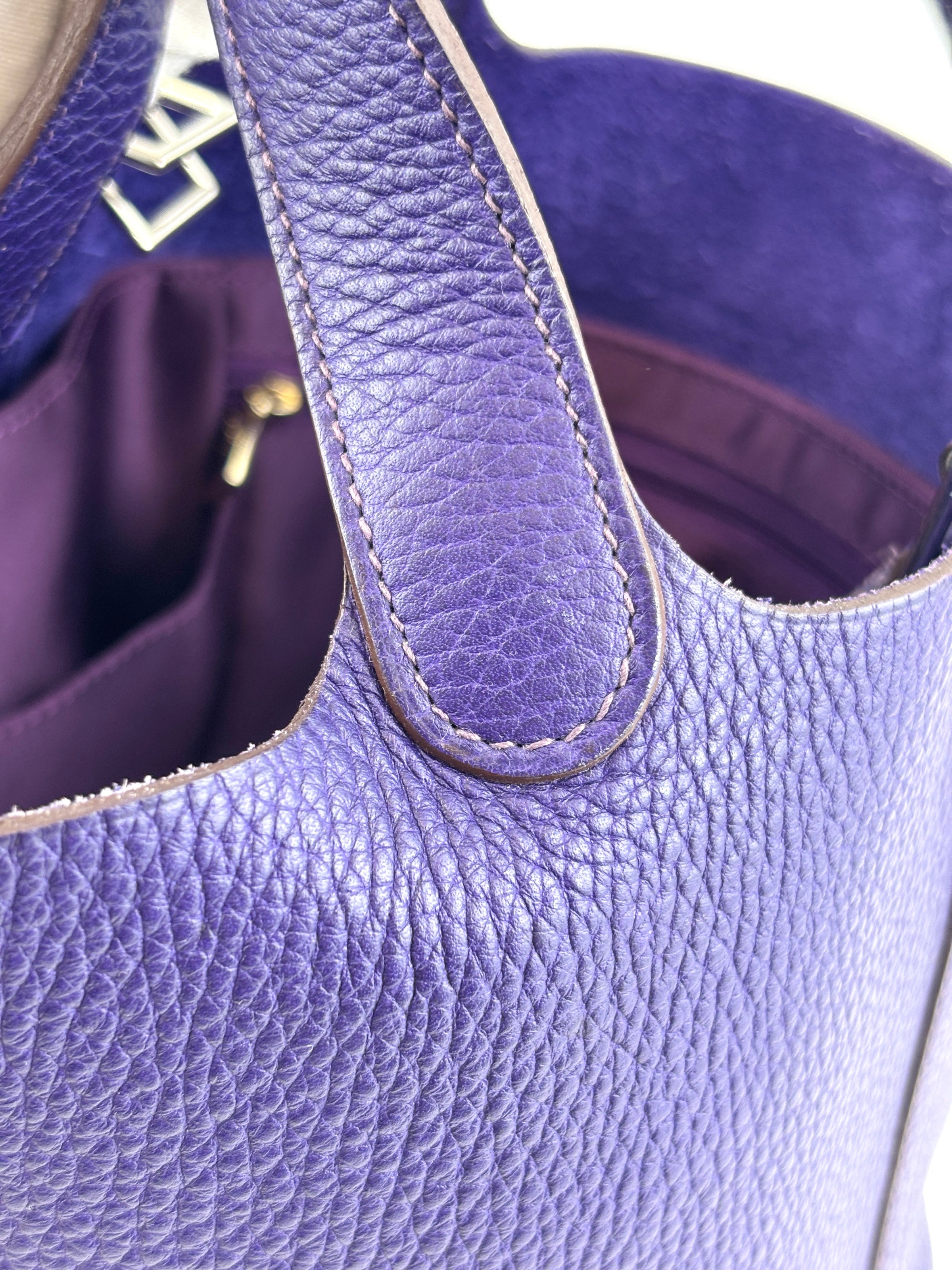 Picotin 18 Iris Clemence Leather PHW