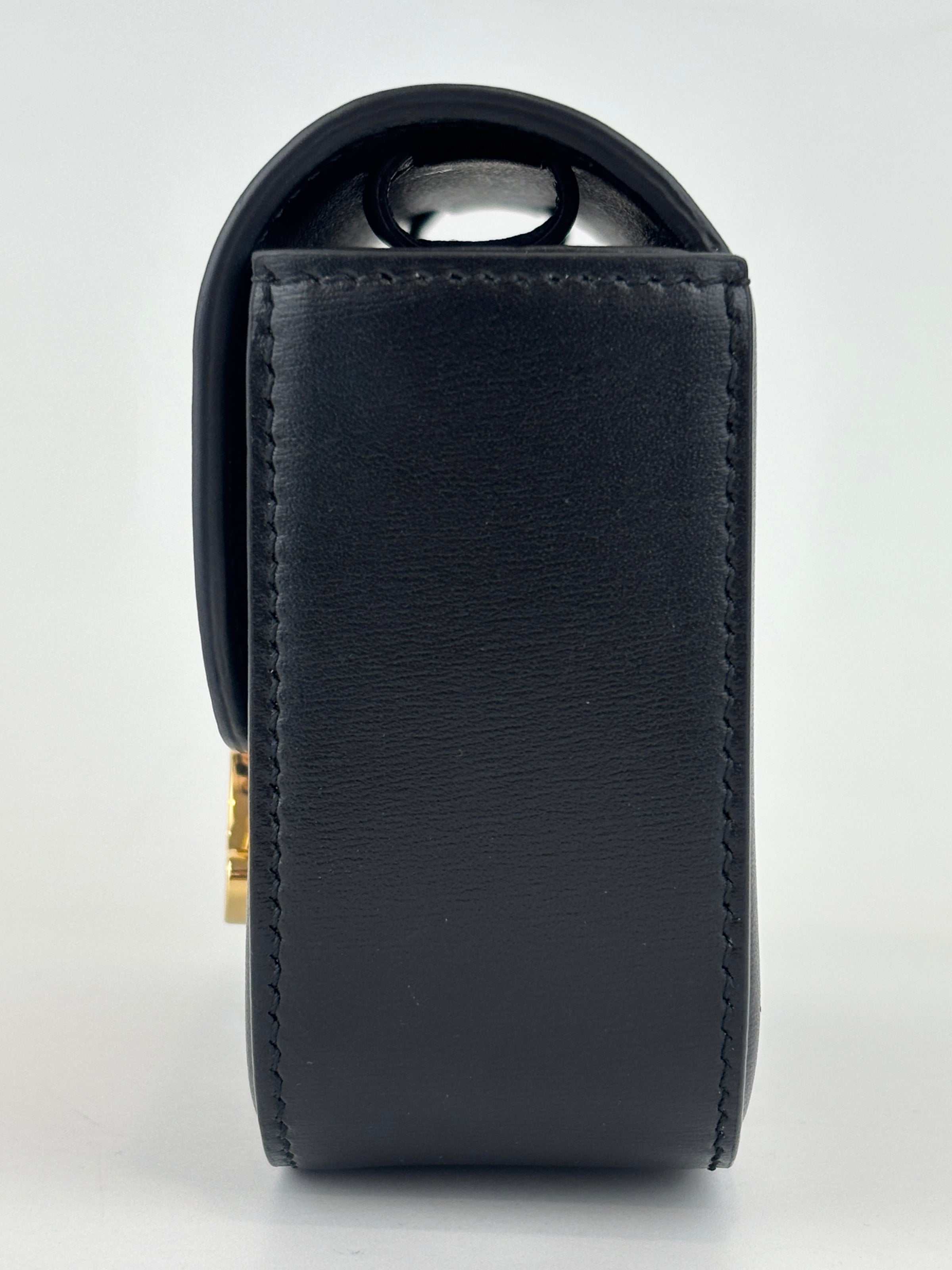 Mini Claude in Shiny Calfskin Black Bag