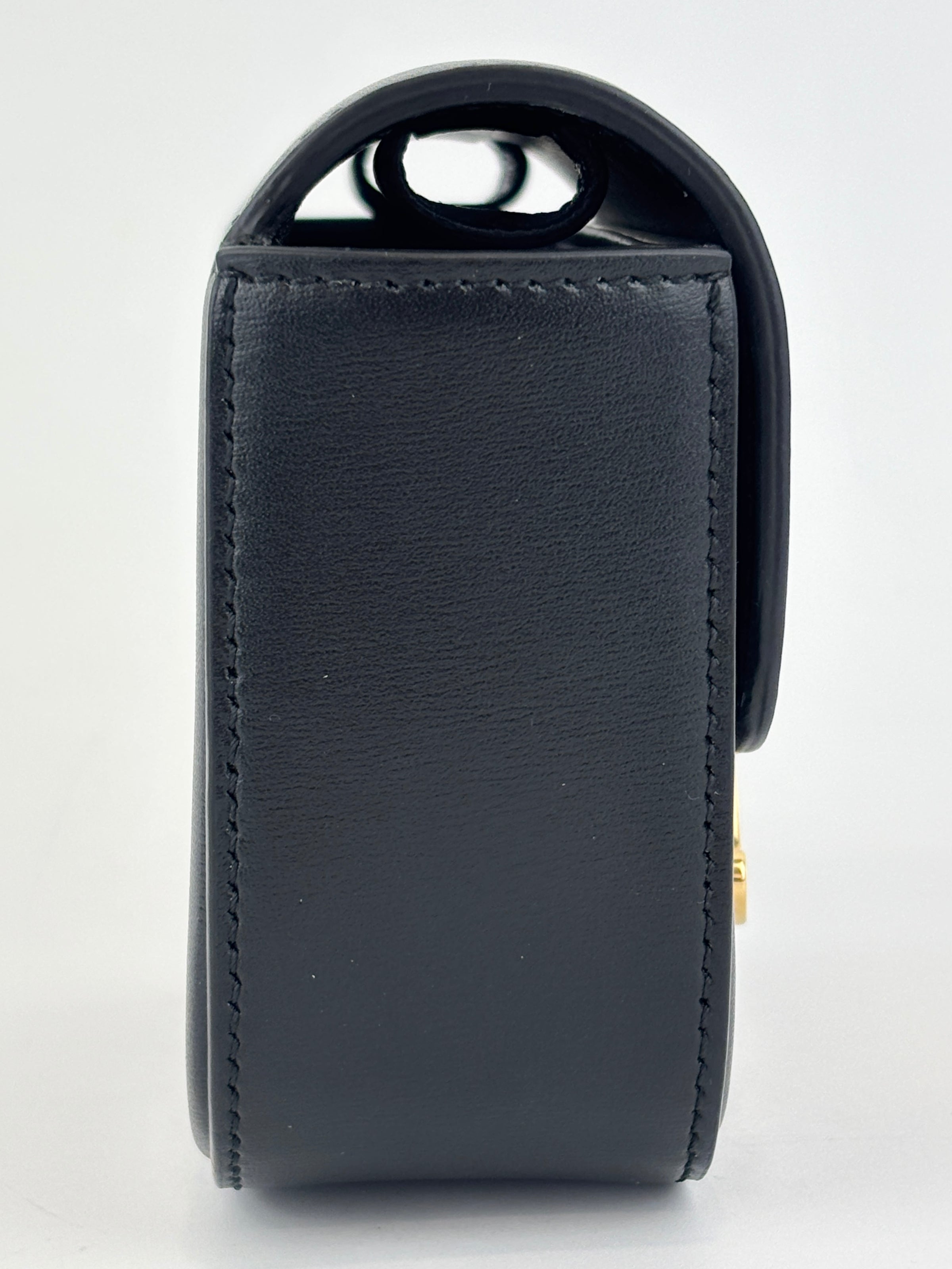 Mini Claude in Shiny Calfskin Black Bag