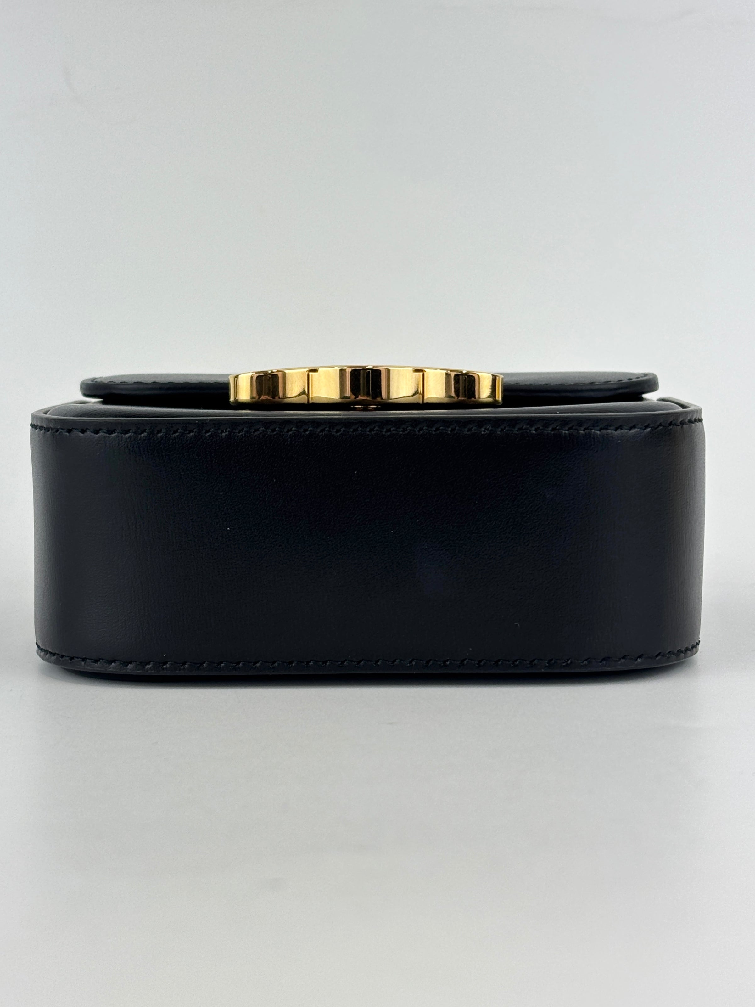 Mini Claude in Shiny Calfskin Black Bag