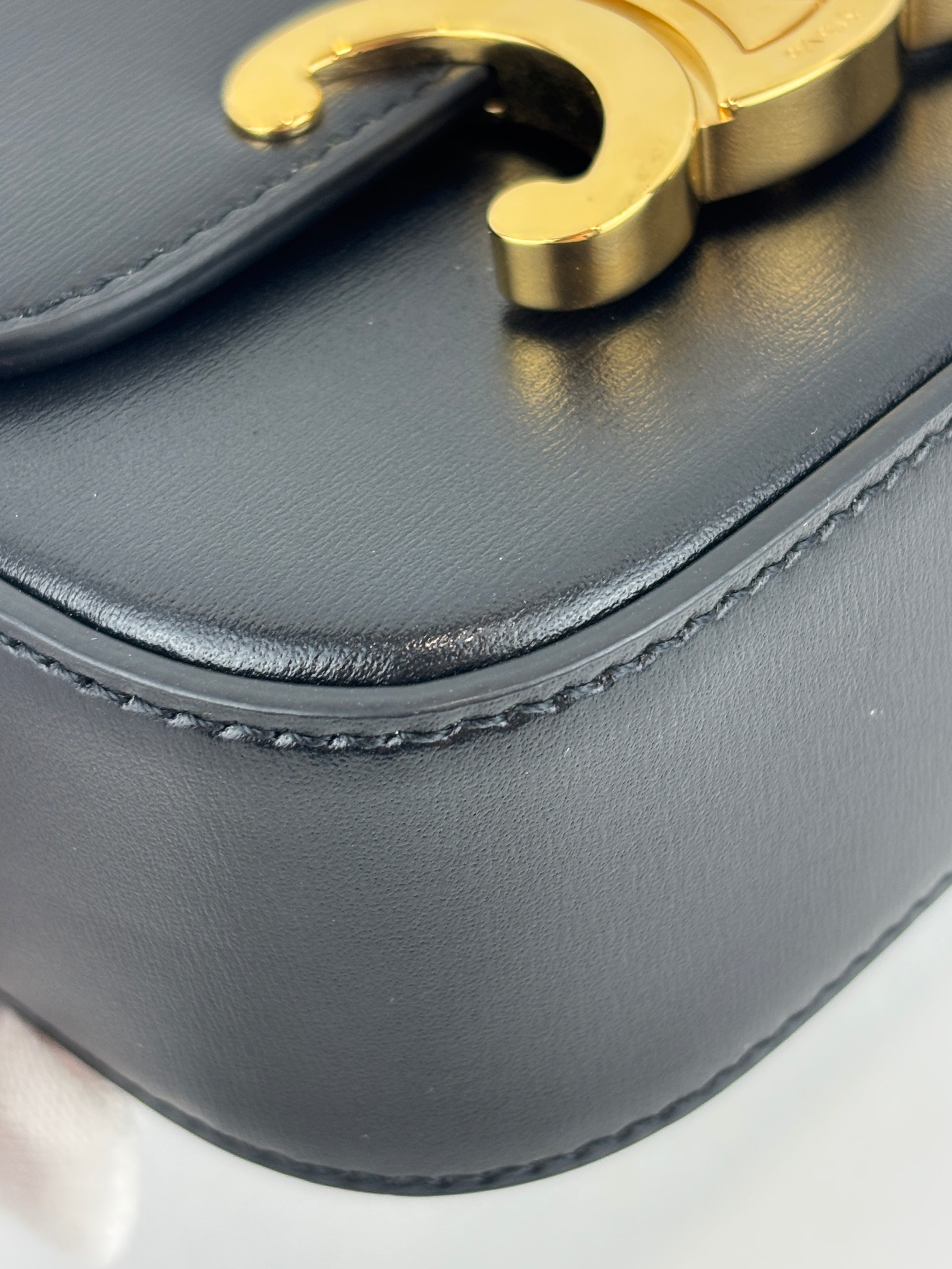 Mini Claude in Shiny Calfskin Black Bag