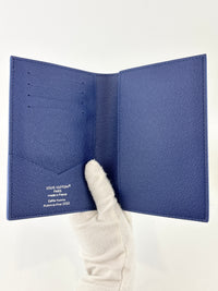 M25967 Passport Cover Blue Monogram