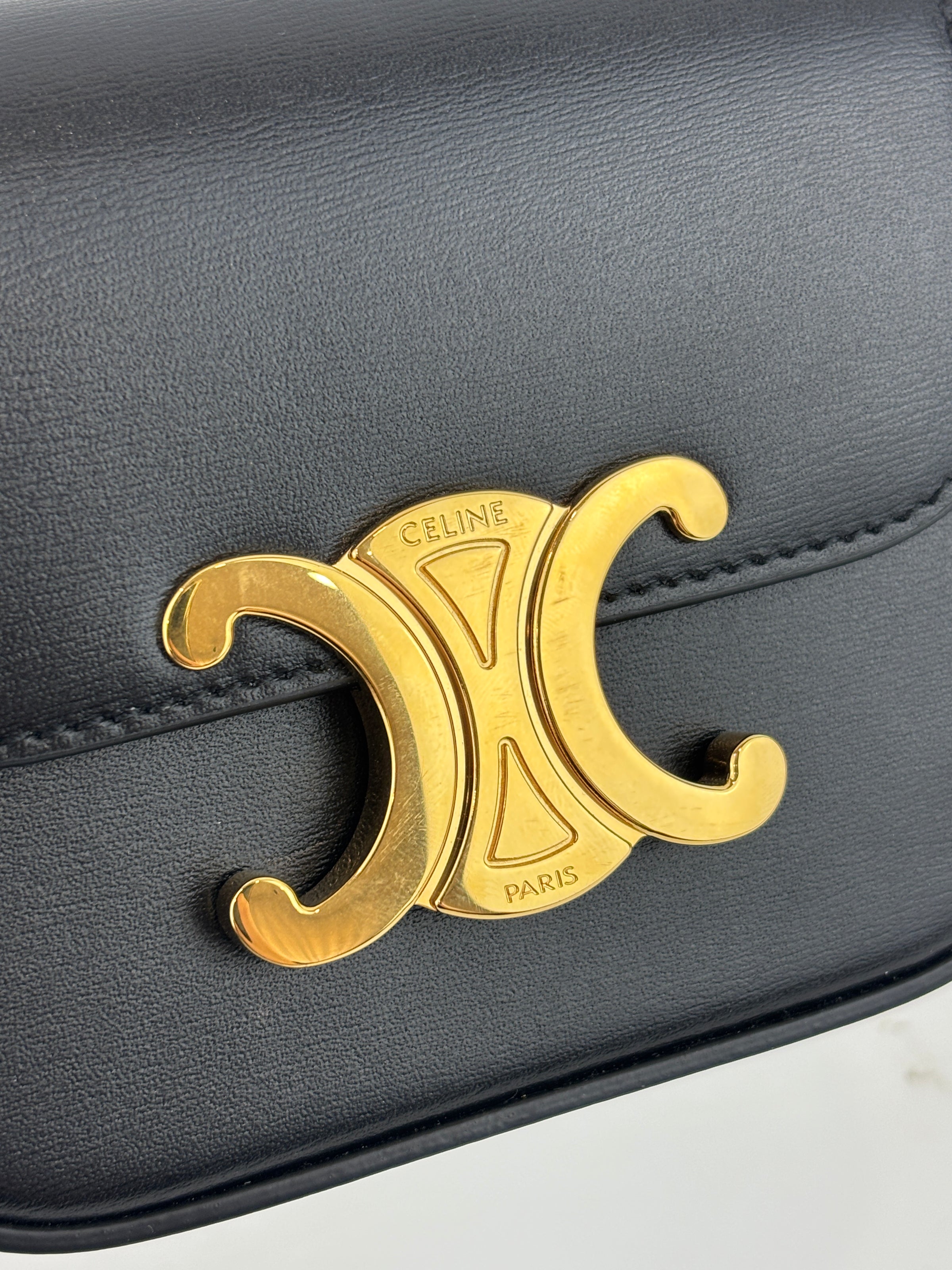 Mini Claude in Shiny Calfskin Black Bag