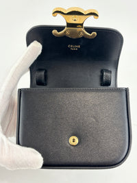 Mini Claude in Shiny Calfskin Black Bag