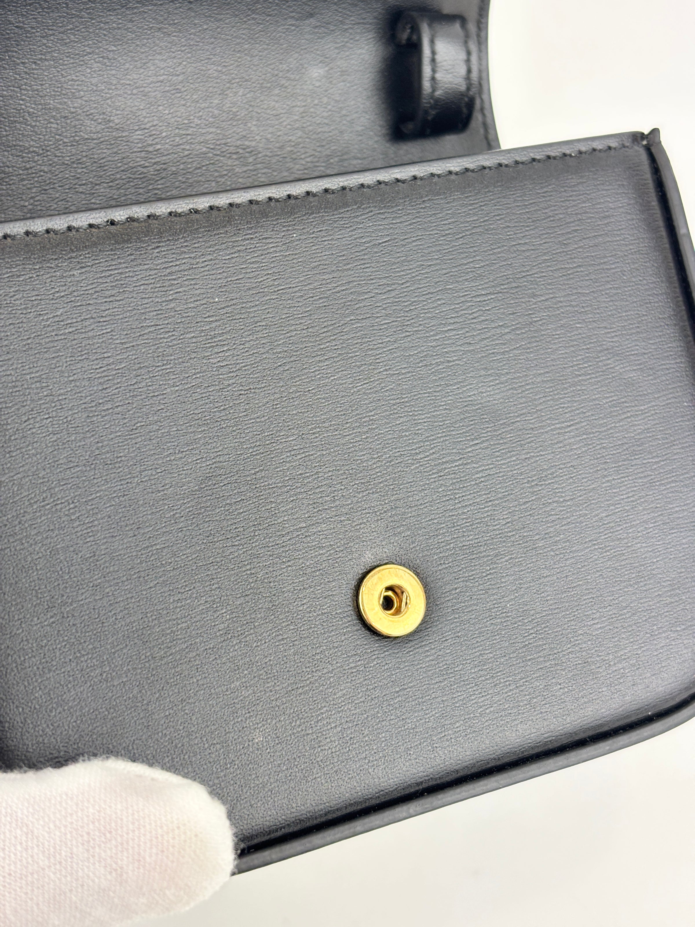 Mini Claude in Shiny Calfskin Black Bag
