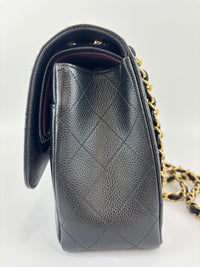 Black Caviar Jumbo Classic Double Flap Bag GHW