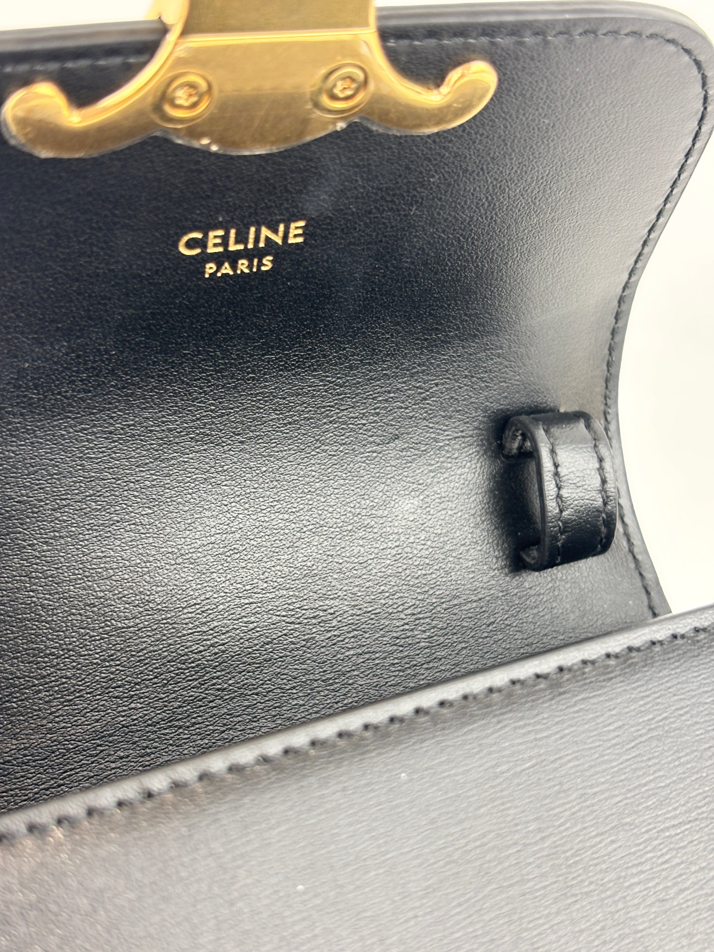 Mini Claude in Shiny Calfskin Black Bag