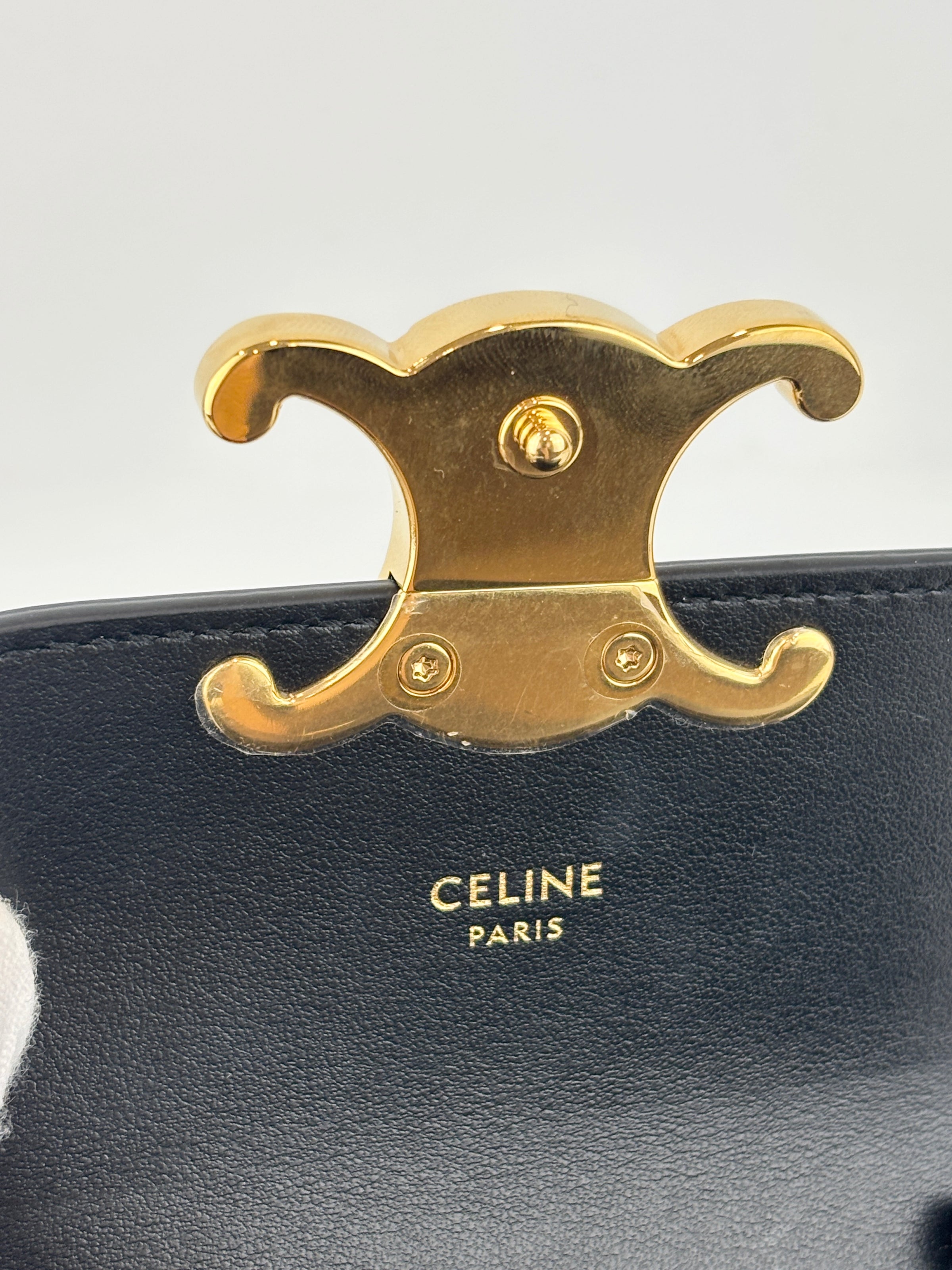 Mini Claude in Shiny Calfskin Black Bag