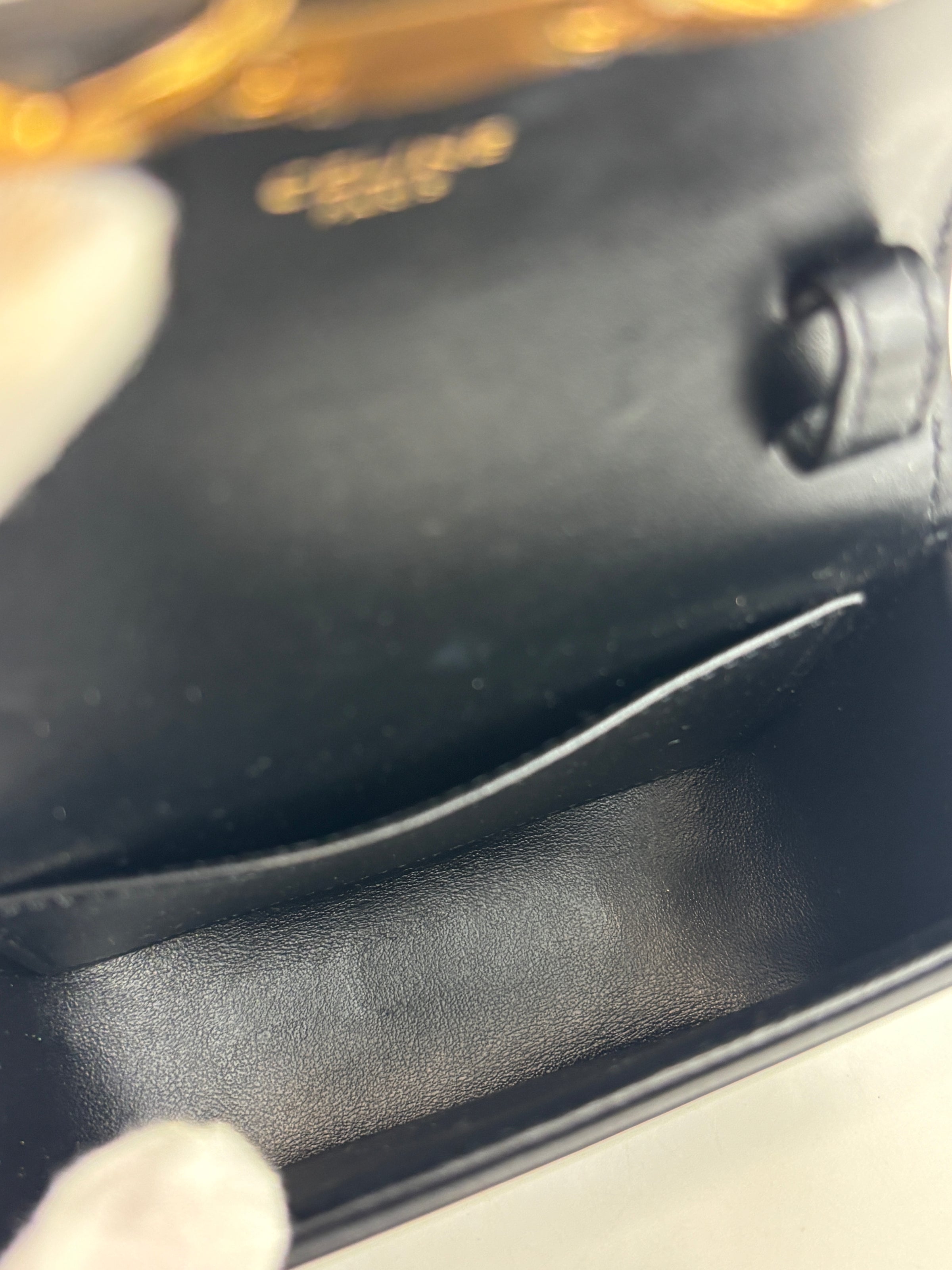 Mini Claude in Shiny Calfskin Black Bag