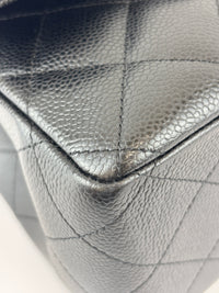 Black Caviar Jumbo Classic Double Flap Bag GHW