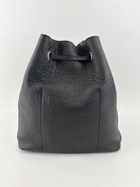 Costanza Black Leather Bucket Bag