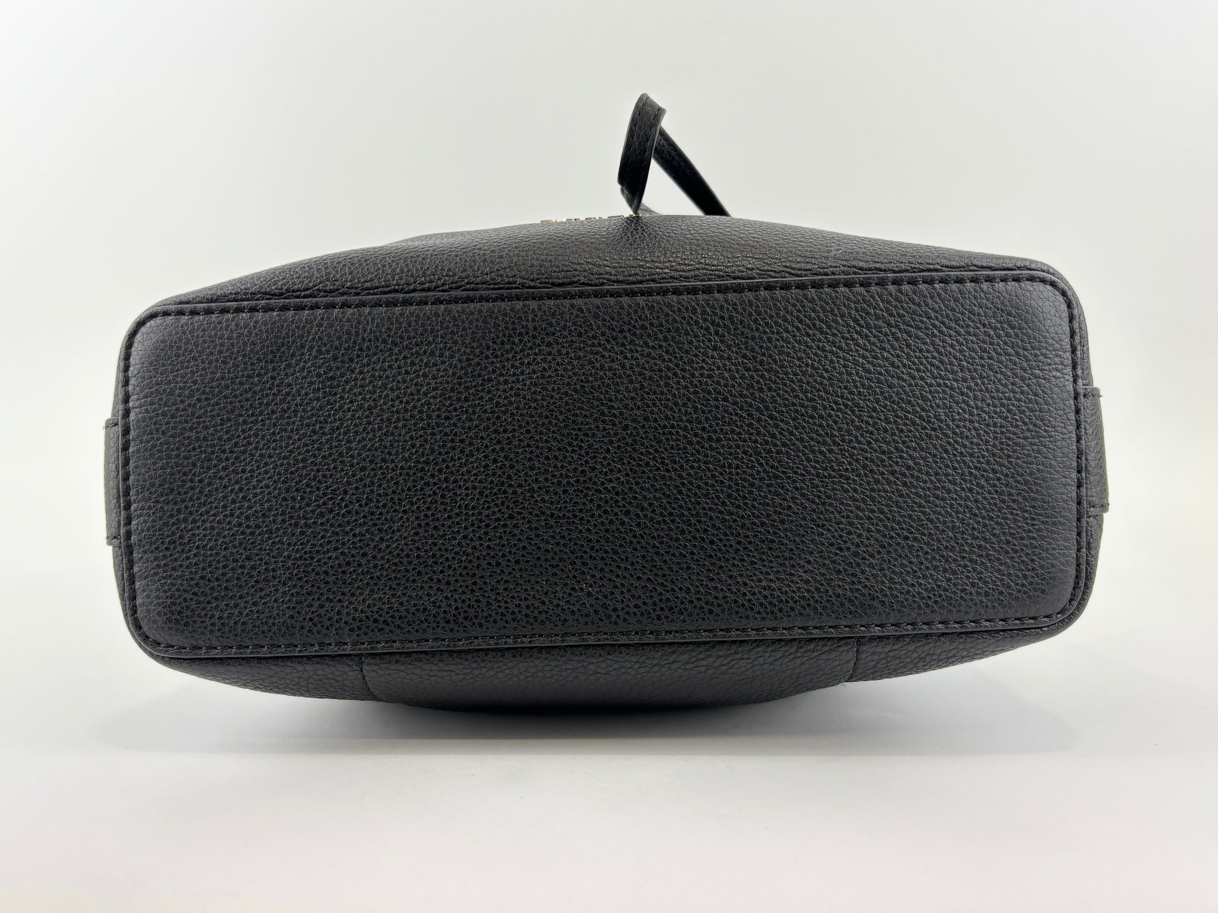 Costanza Black Leather Bucket Bag