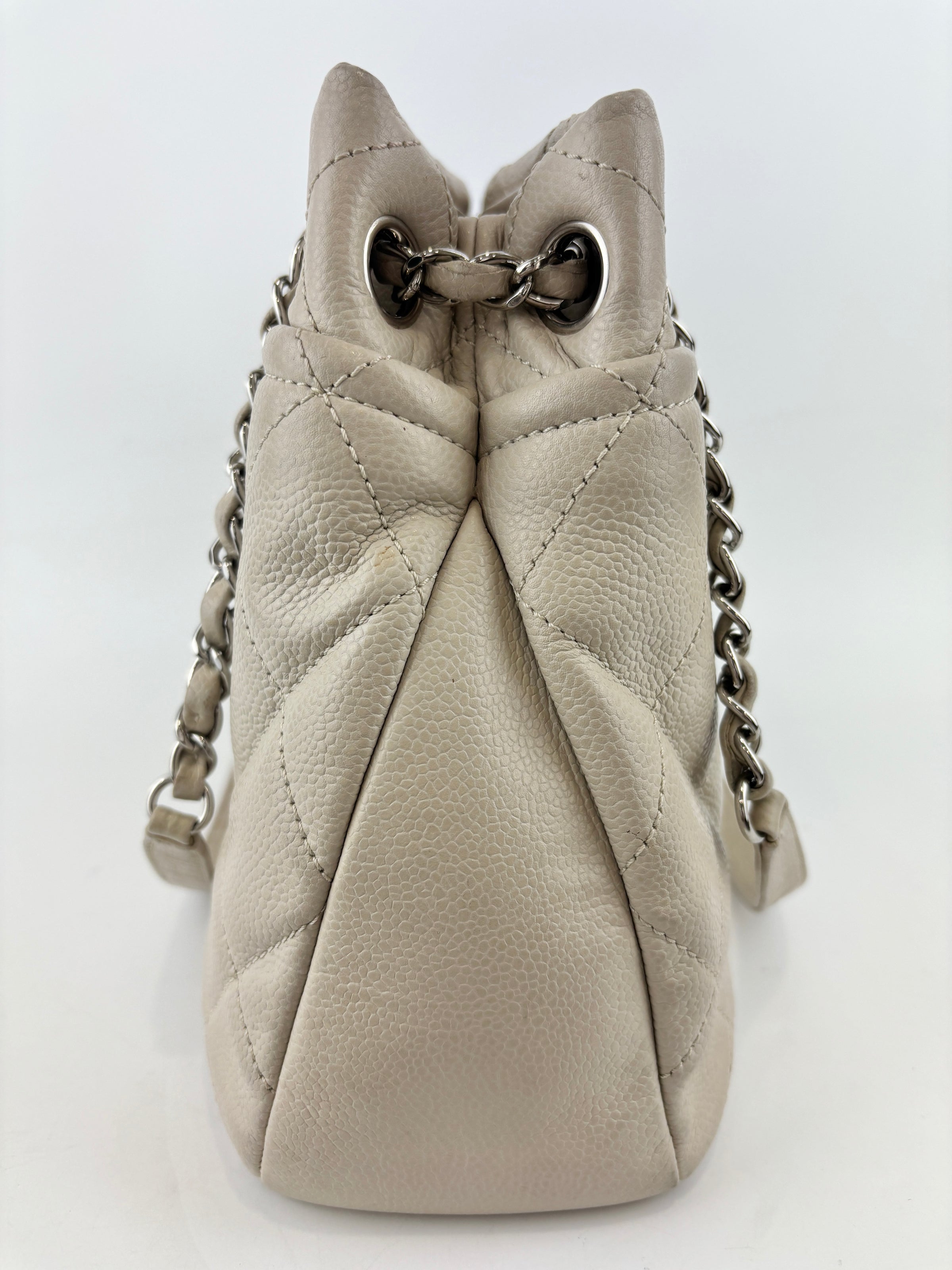 Medium Timeless CC Soft Tote Quilted Caviar Leather Bag