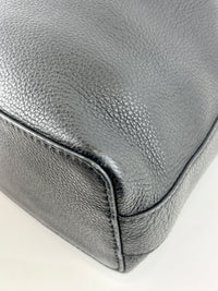 Costanza Black Leather Bucket Bag