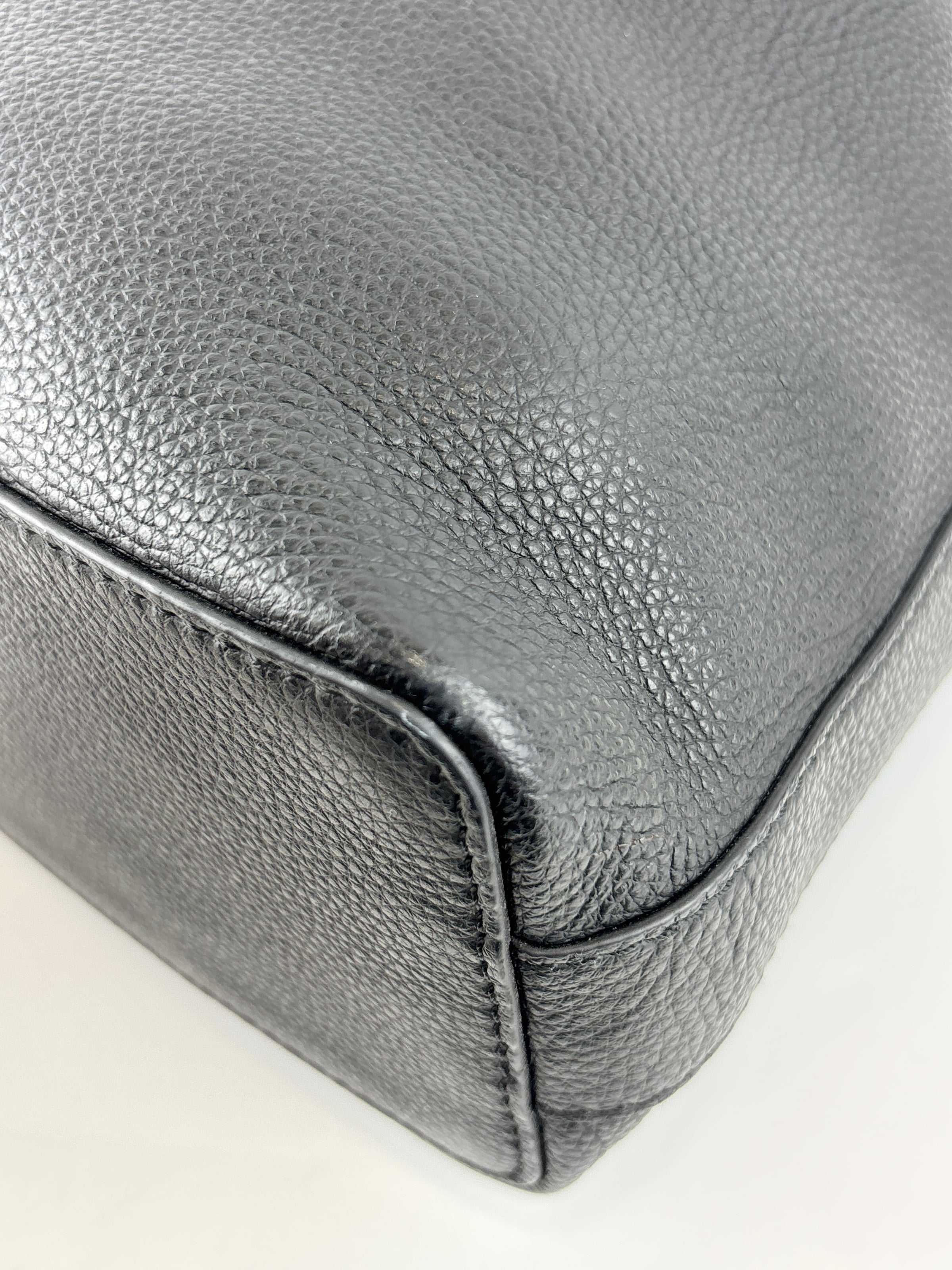 Costanza Black Leather Bucket Bag