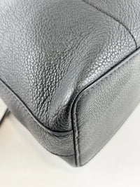 Costanza Black Leather Bucket Bag