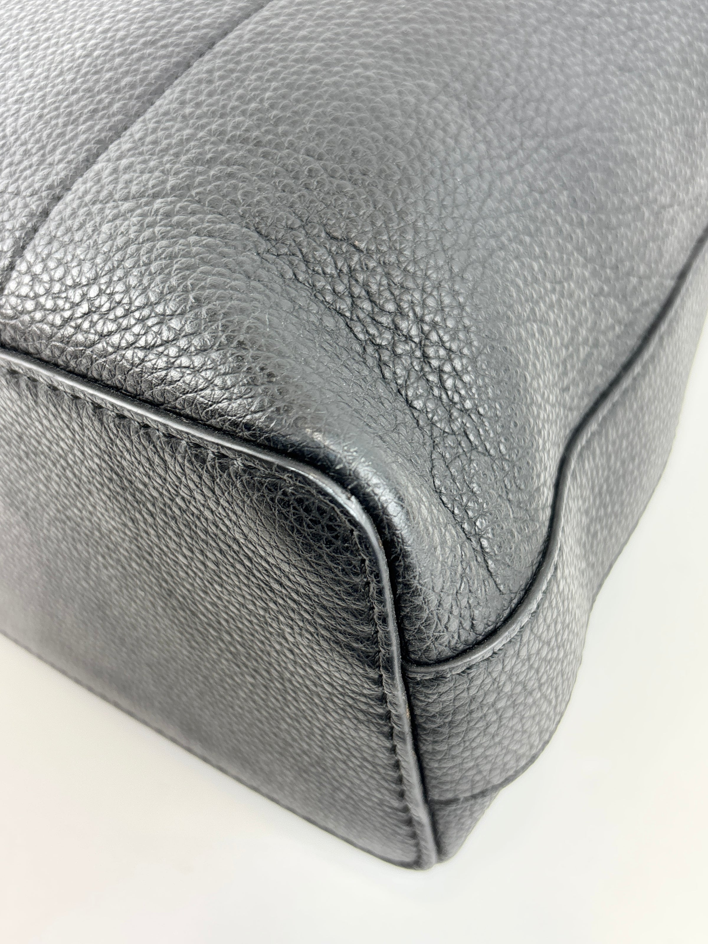 Costanza Black Leather Bucket Bag