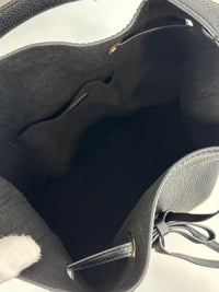 Costanza Black Leather Bucket Bag