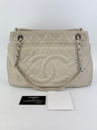 Medium Timeless CC Soft Tote Quilted Caviar Leather Bag