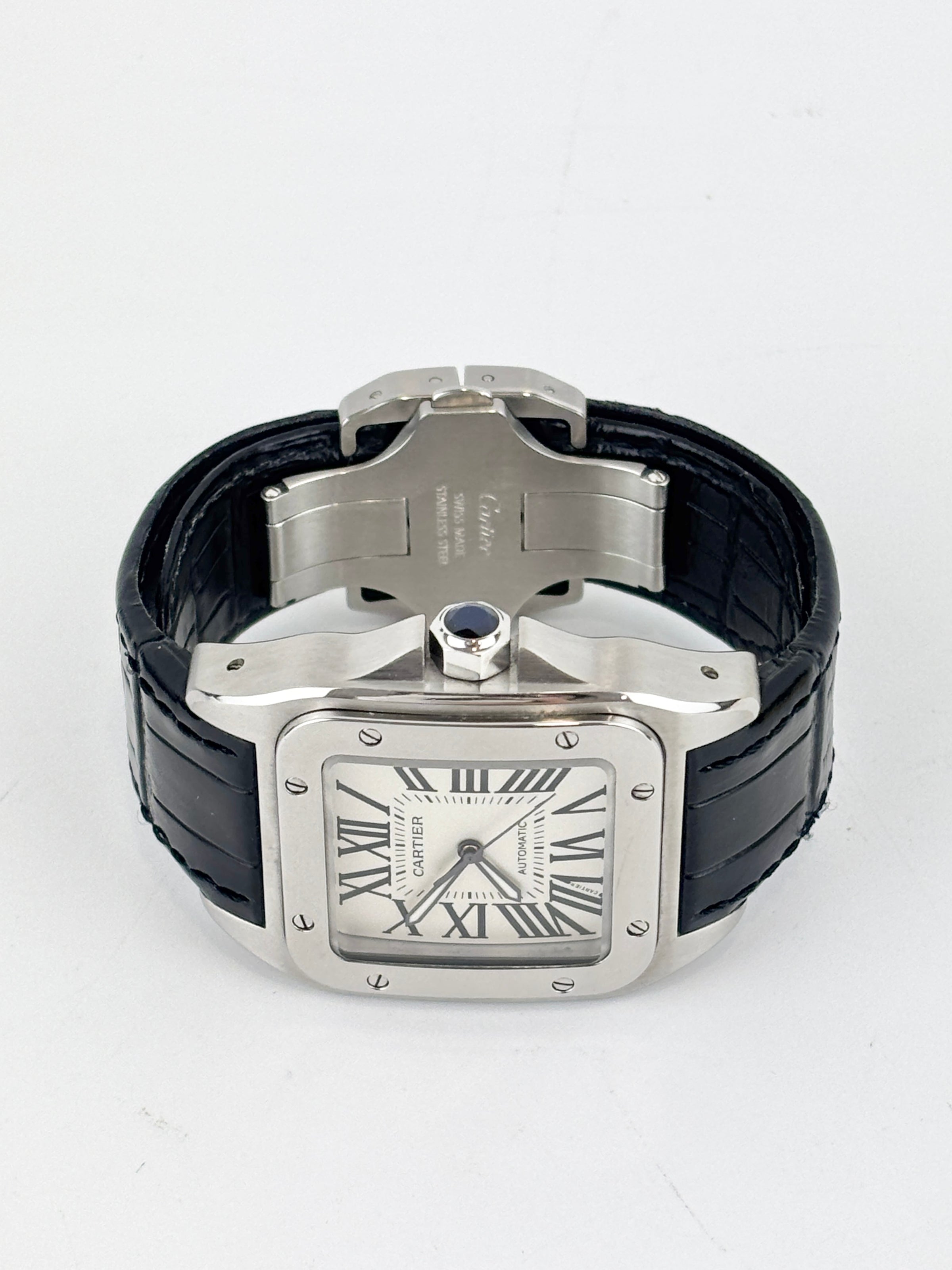 Santos 100 Large Steel Watch