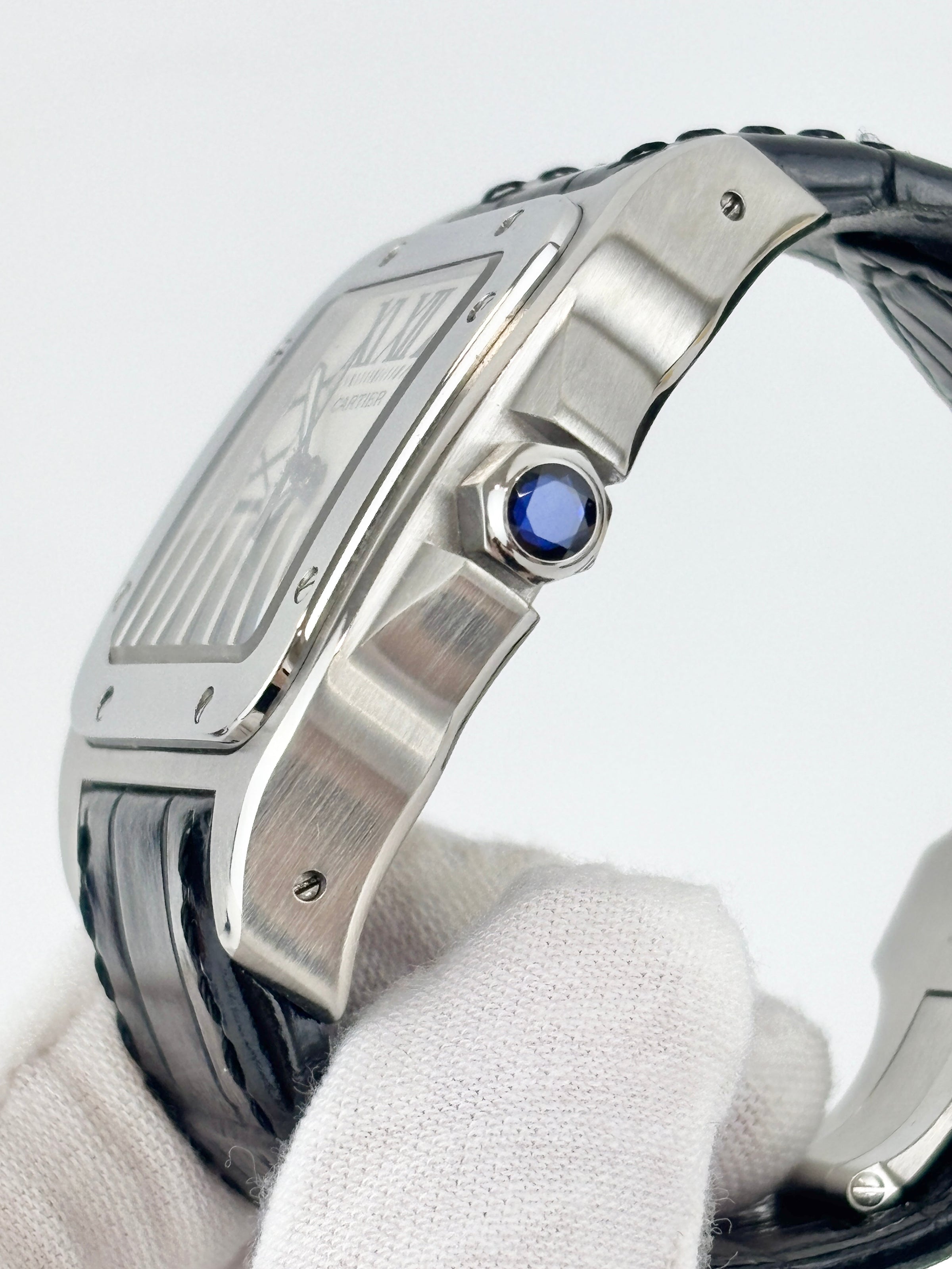 Santos 100 Large Steel Watch