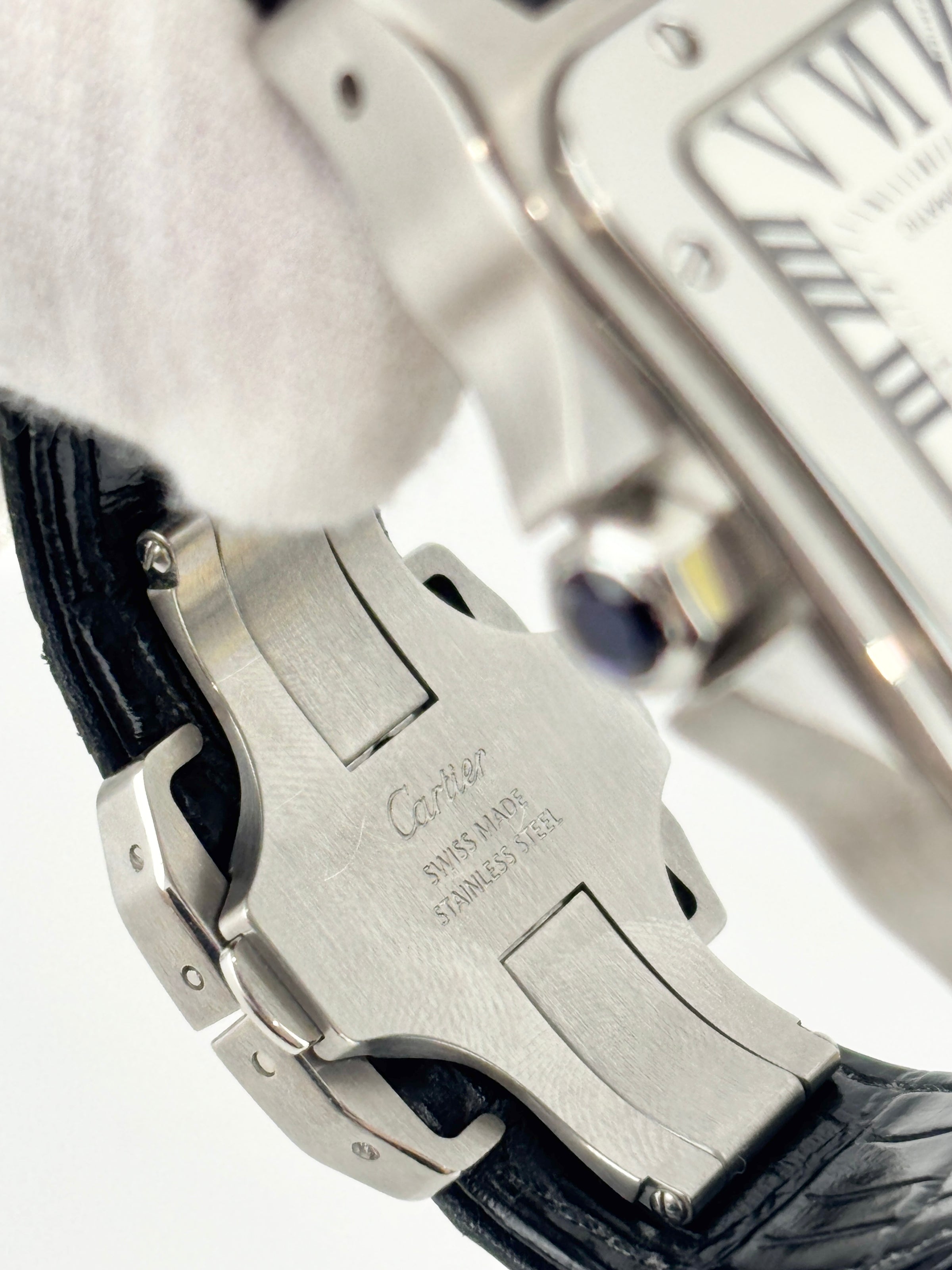 Santos 100 Large Steel Watch