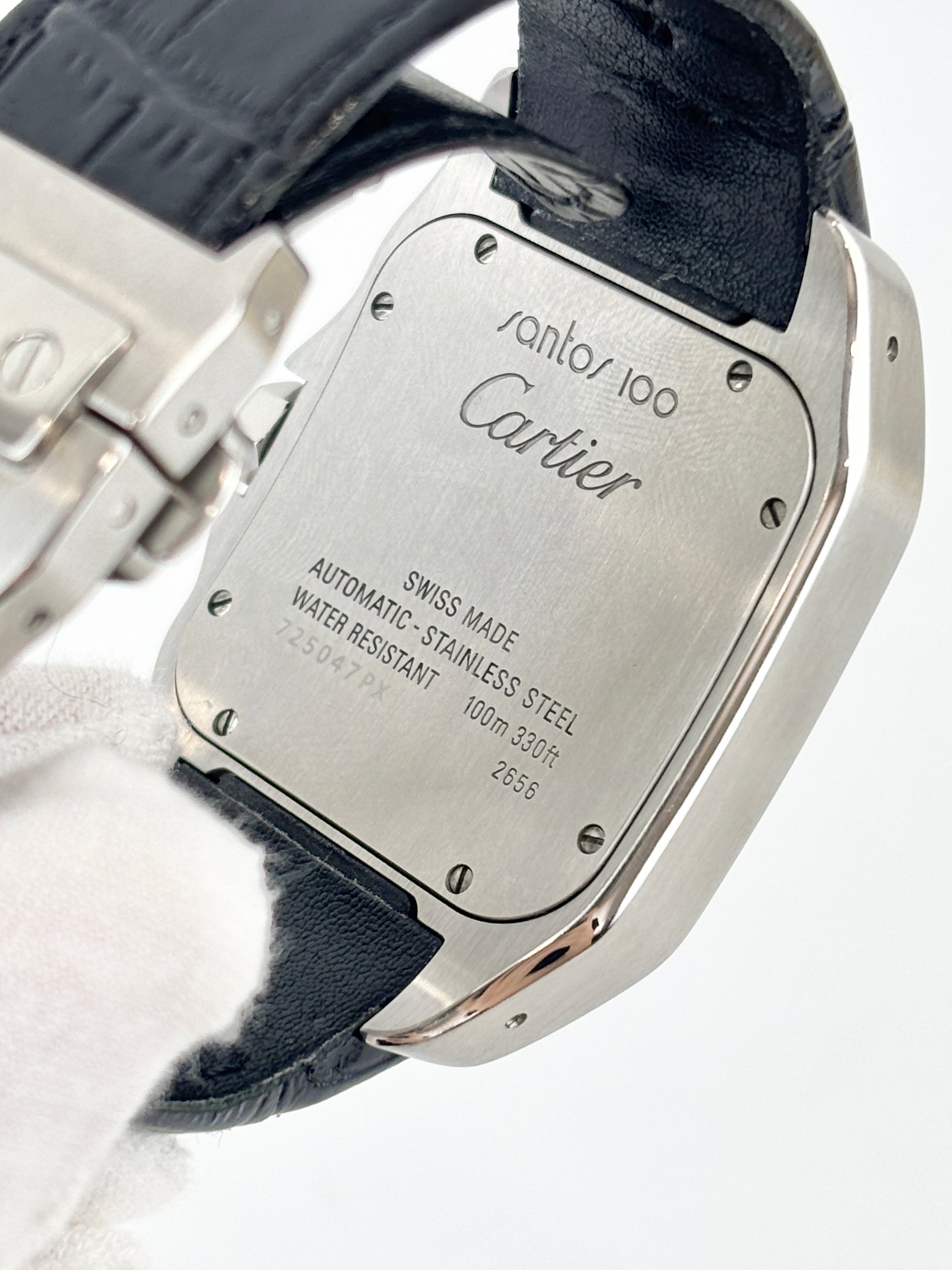Santos 100 Large Steel Watch