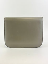 Grey Leather Medium Classic Box Shoulder Bag