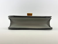 Grey Leather Medium Classic Box Shoulder Bag