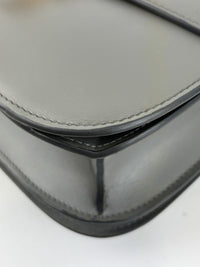 Grey Leather Medium Classic Box Shoulder Bag
