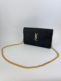 Classic Cassandre Grain De Poudre Leather WOC in Black GHW