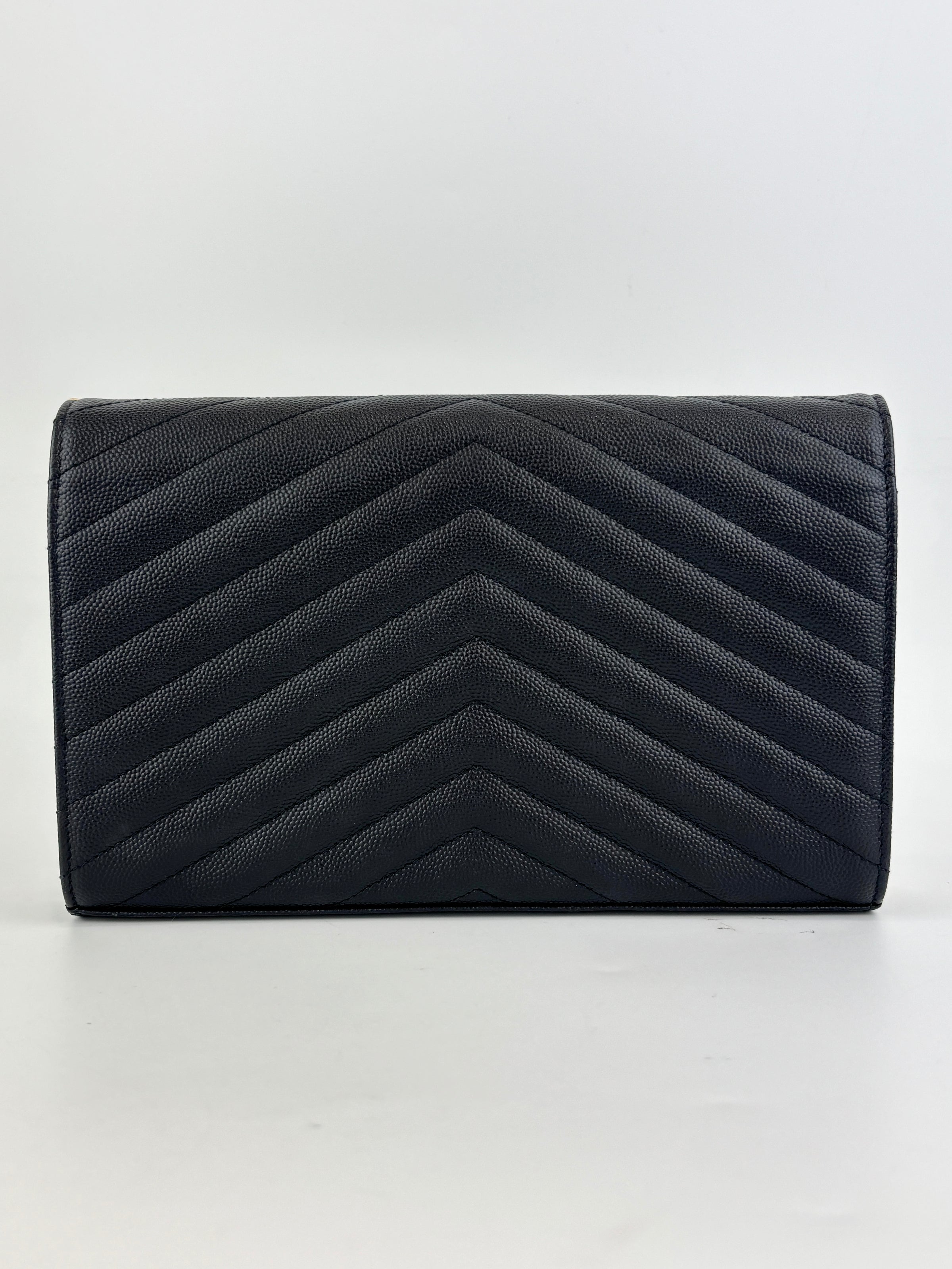 Classic Cassandre Grain De Poudre Leather WOC in Black GHW