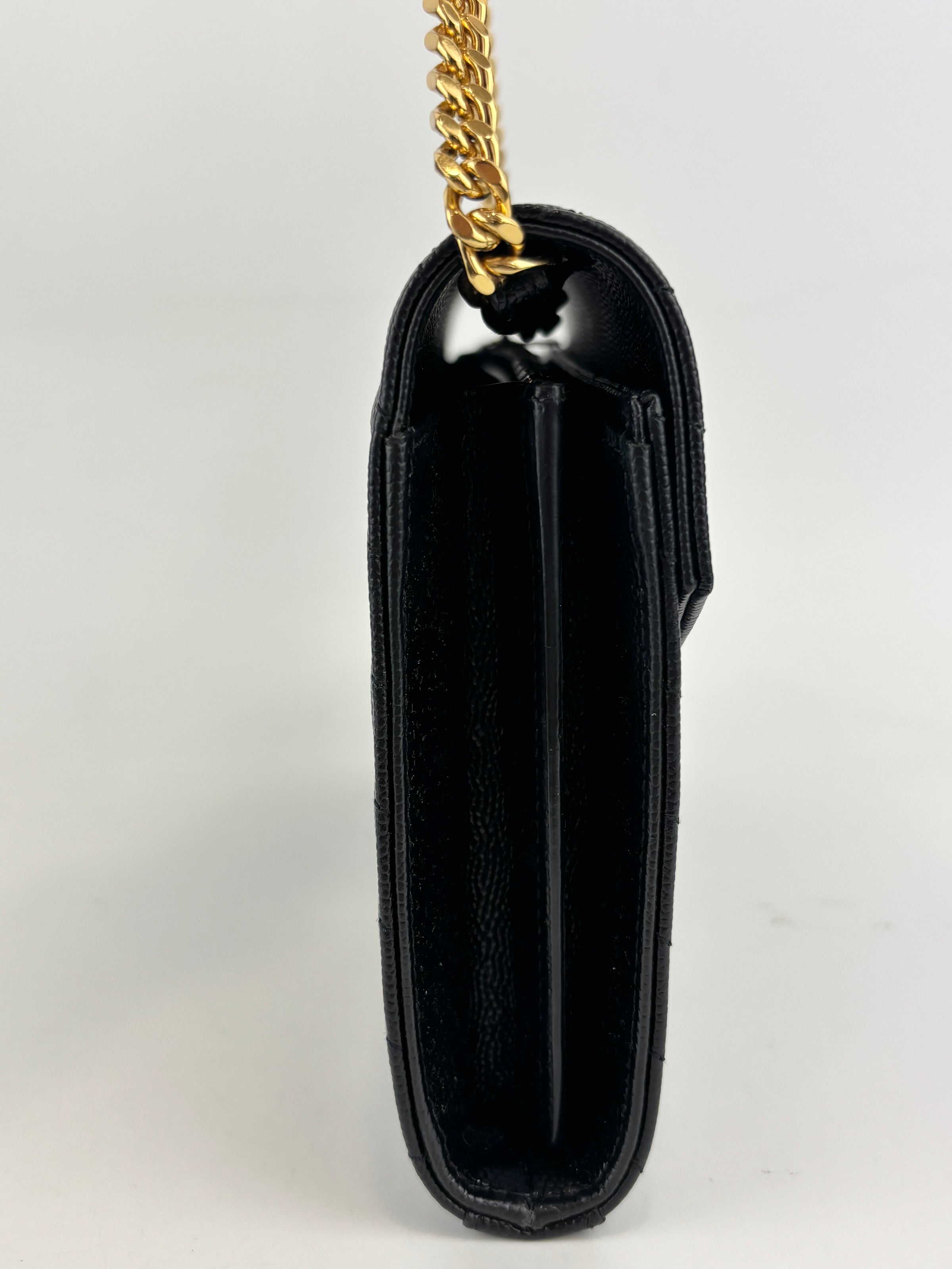 Classic Cassandre Grain De Poudre Leather WOC in Black GHW