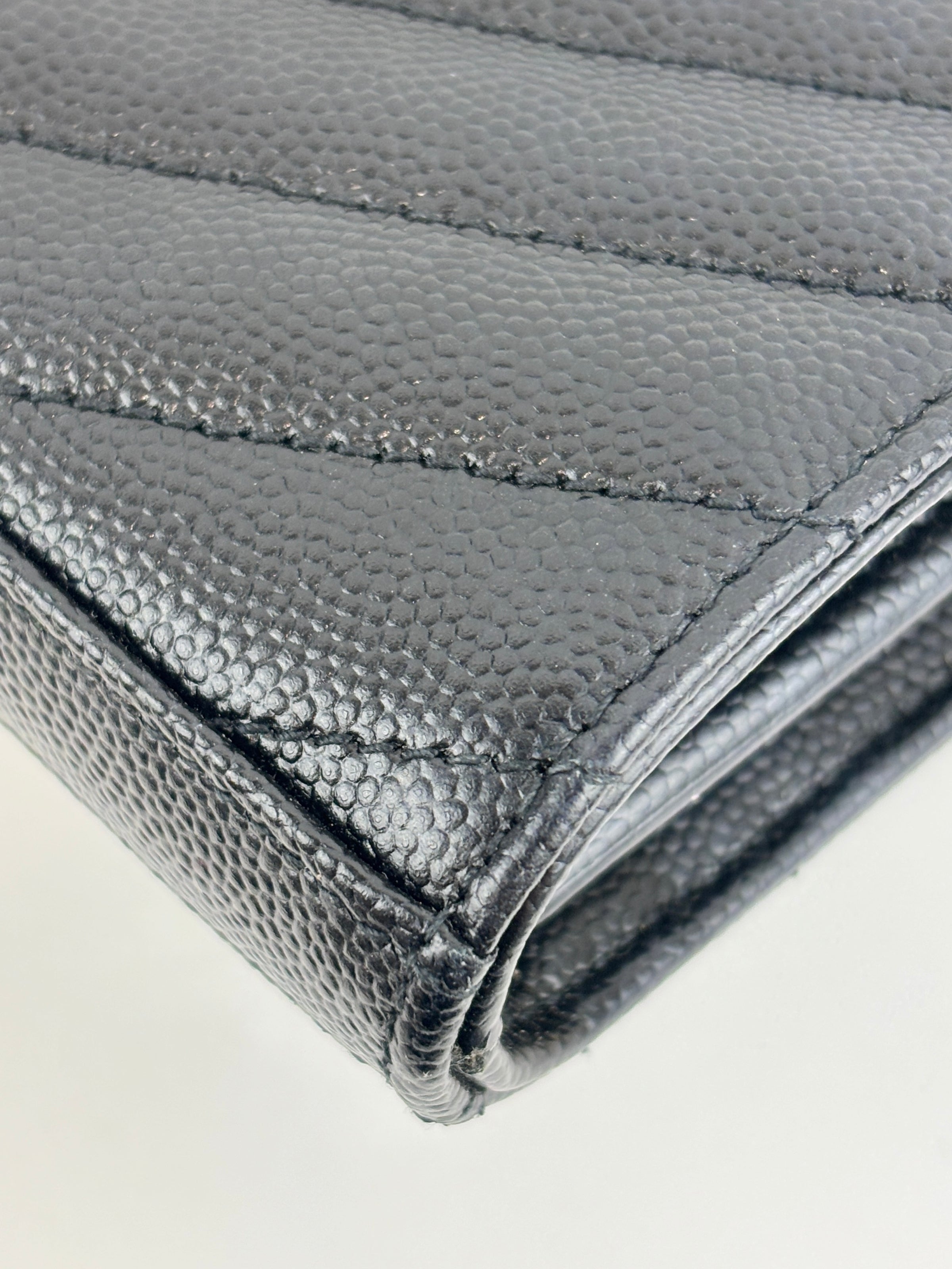 Classic Cassandre Grain De Poudre Leather WOC in Black GHW