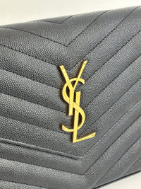 Classic Cassandre Grain De Poudre Leather WOC in Black GHW