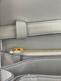 Grey Leather Medium Classic Box Shoulder Bag