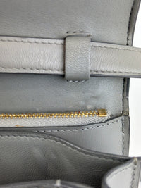 Grey Leather Medium Classic Box Shoulder Bag