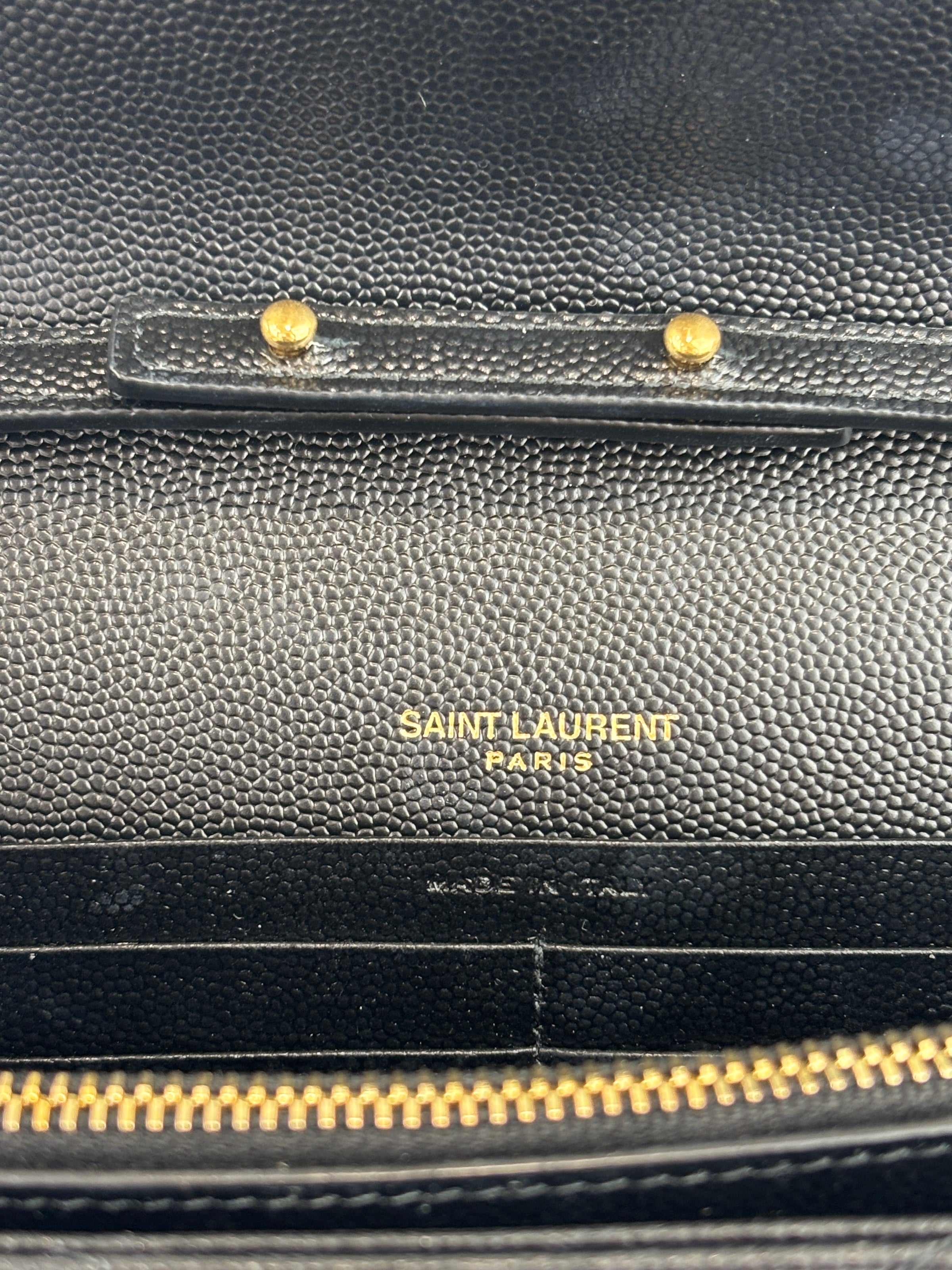 Classic Cassandre Grain De Poudre Leather WOC in Black GHW