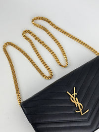 Classic Cassandre Grain De Poudre Leather WOC in Black GHW