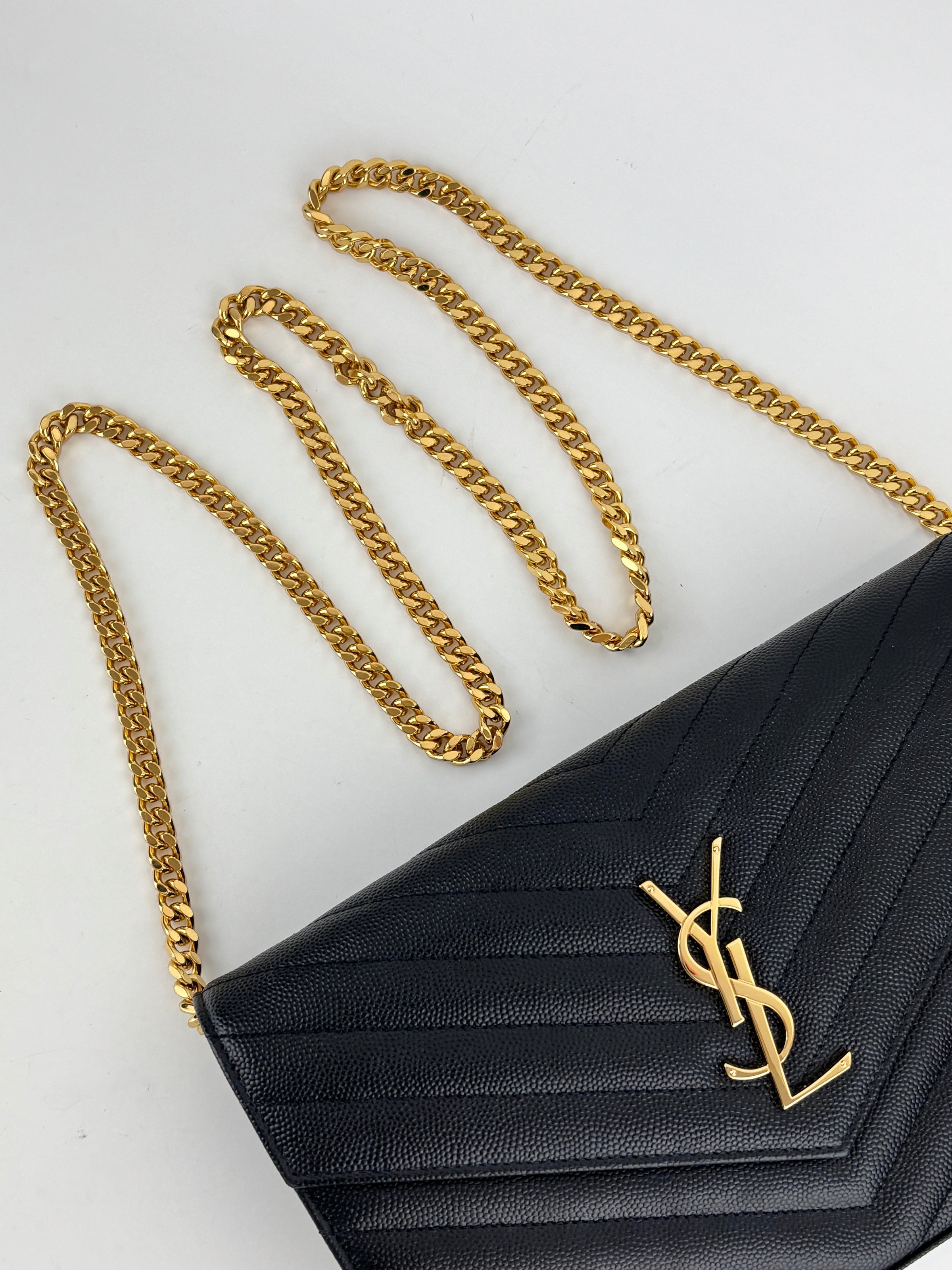 Classic Cassandre Grain De Poudre Leather WOC in Black GHW