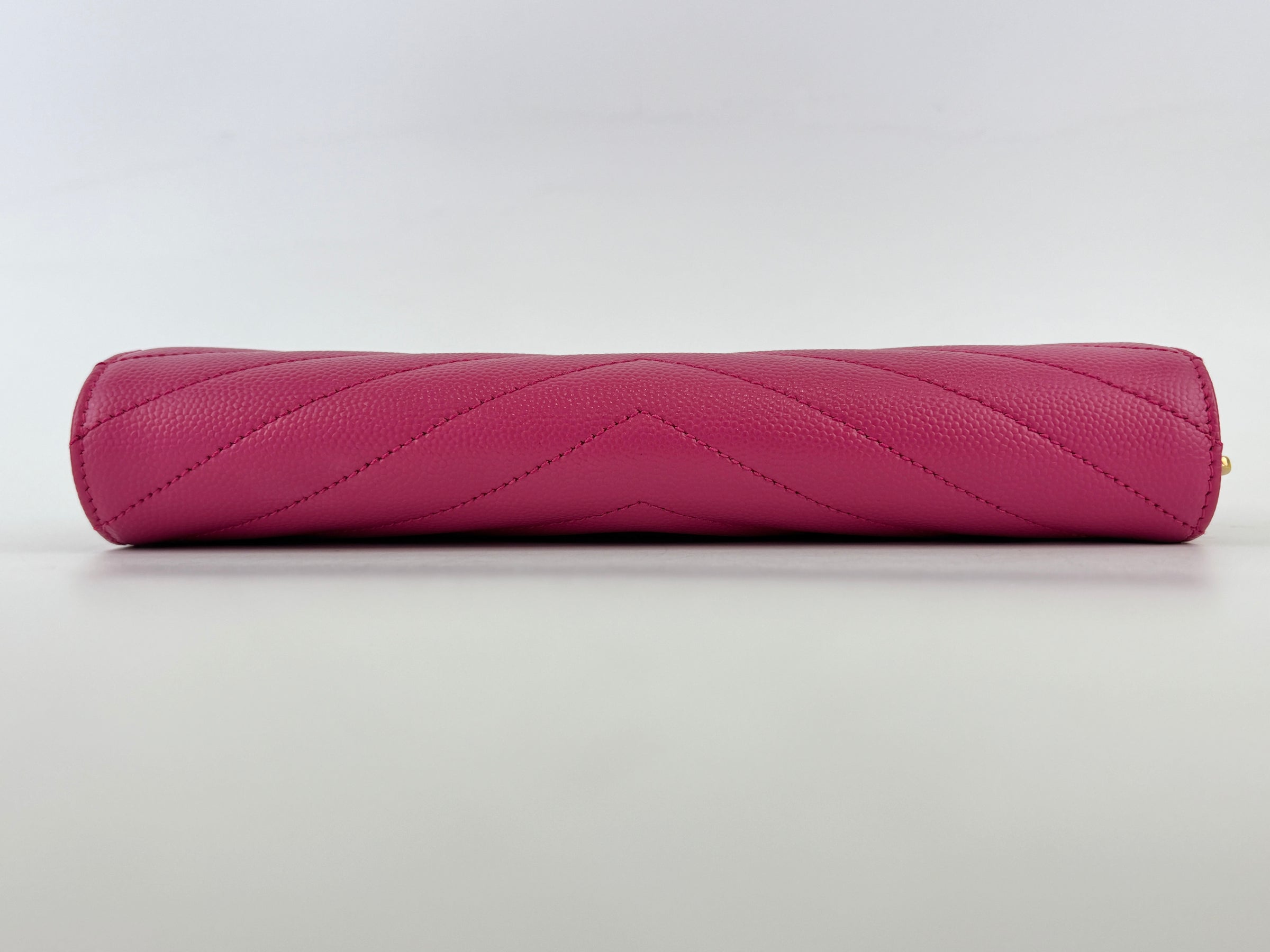 Monogram Envelope Wristlet Matelasse Chevron Leather in Fuchsia GHW
