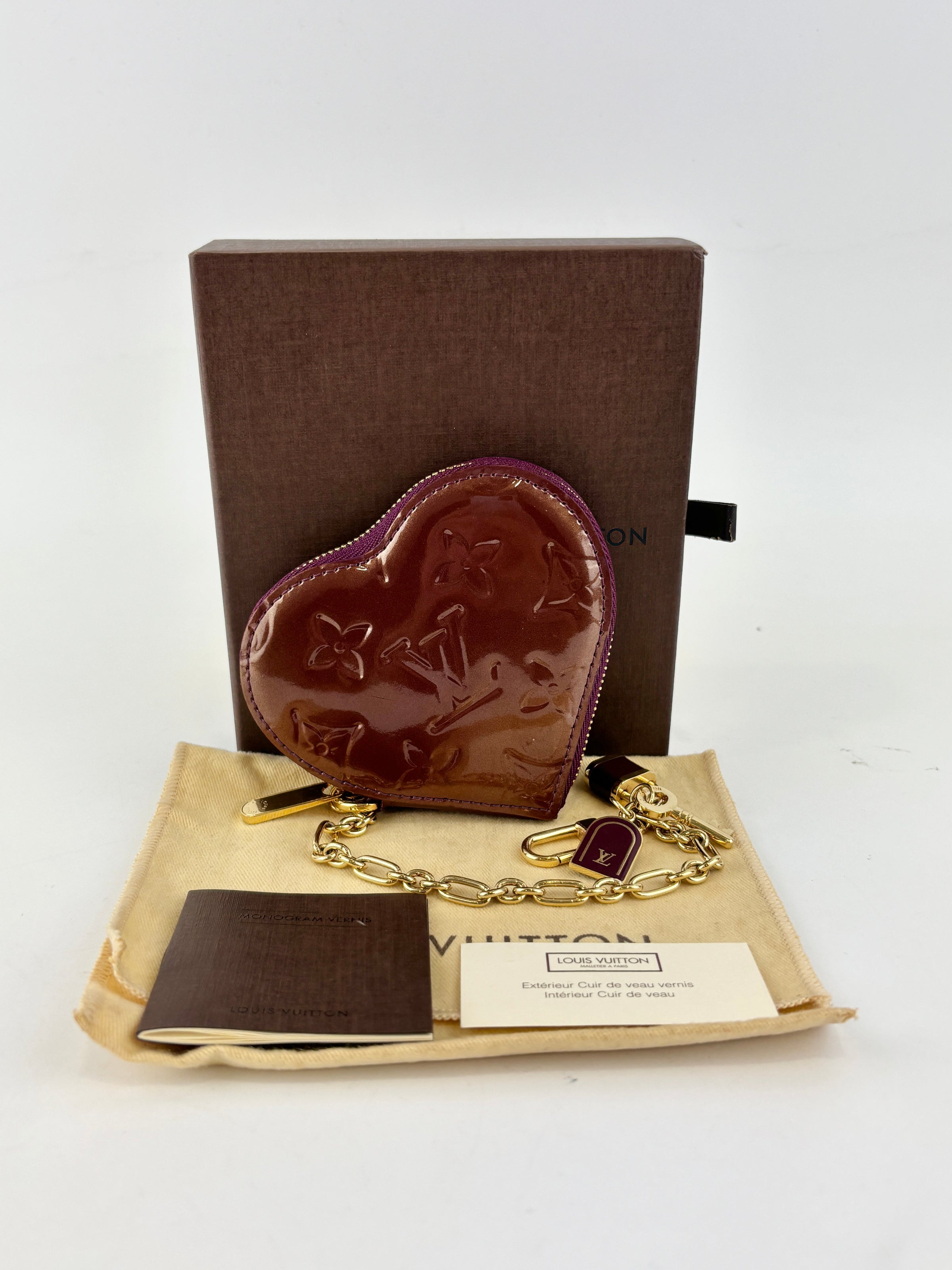 Heart Coin Purse Monogram Vernis