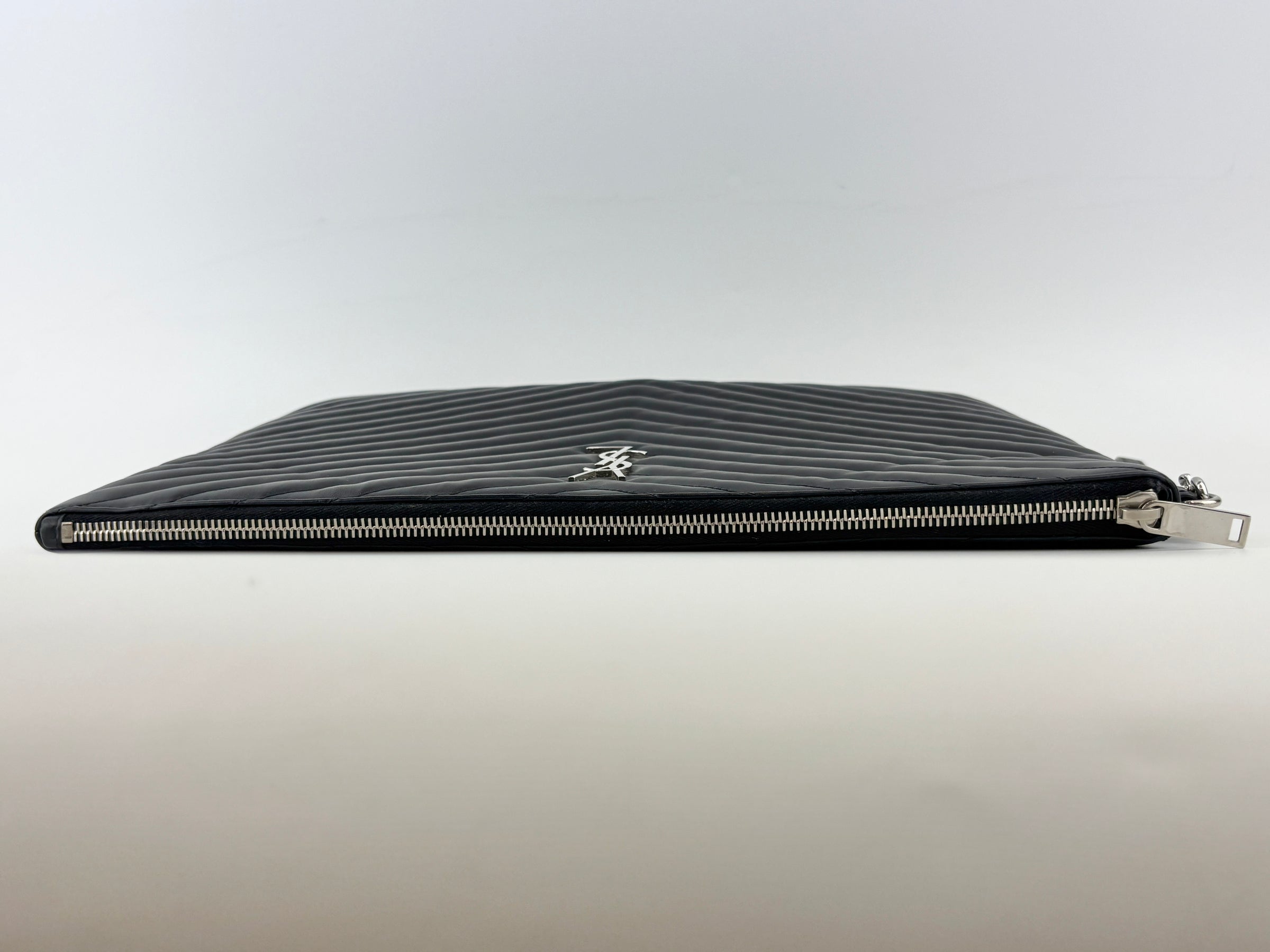Calfskin Matelasse Chevron Monogram Large Document Holder