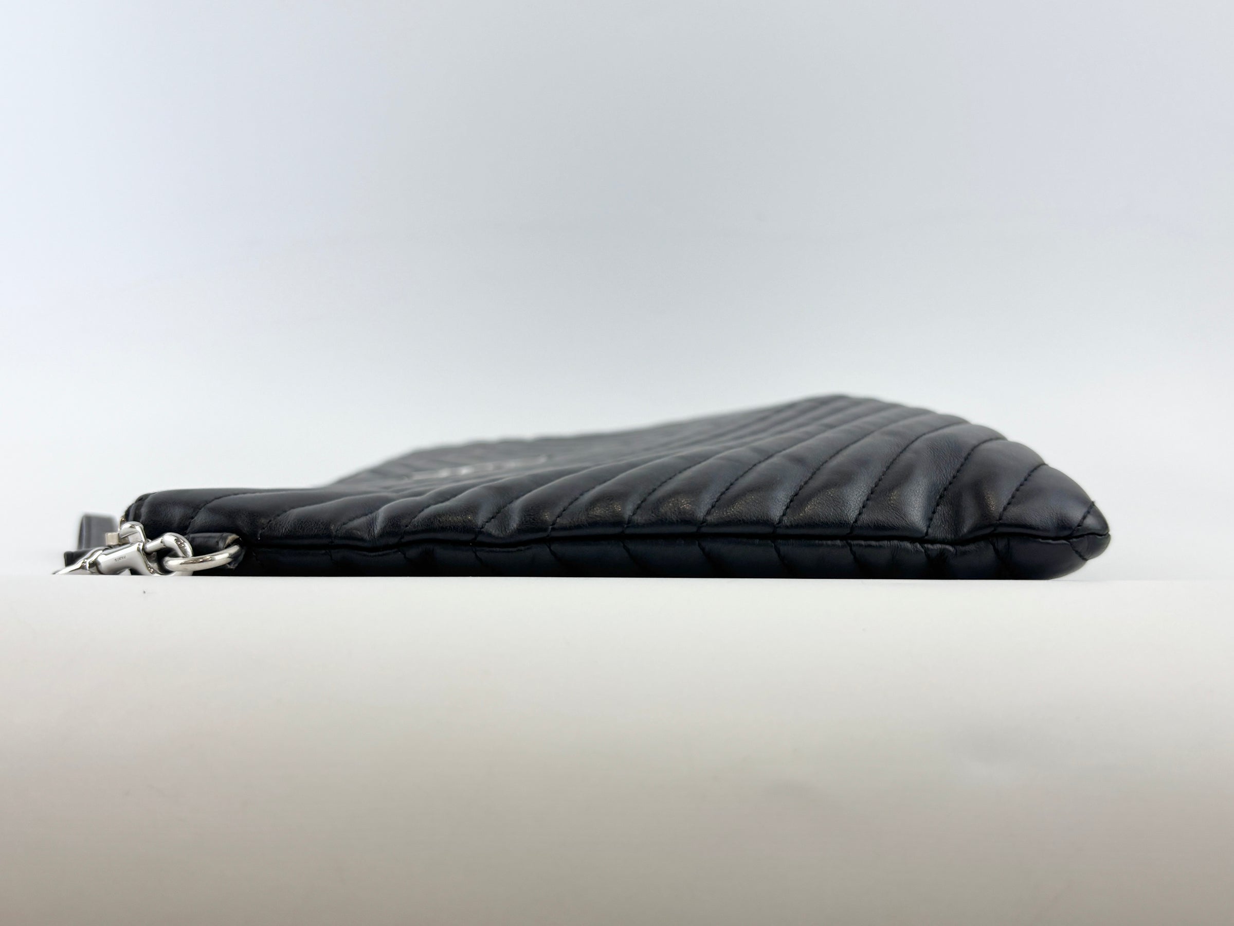 Calfskin Matelasse Chevron Monogram Large Document Holder