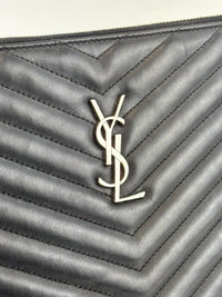 Calfskin Matelasse Chevron Monogram Large Document Holder
