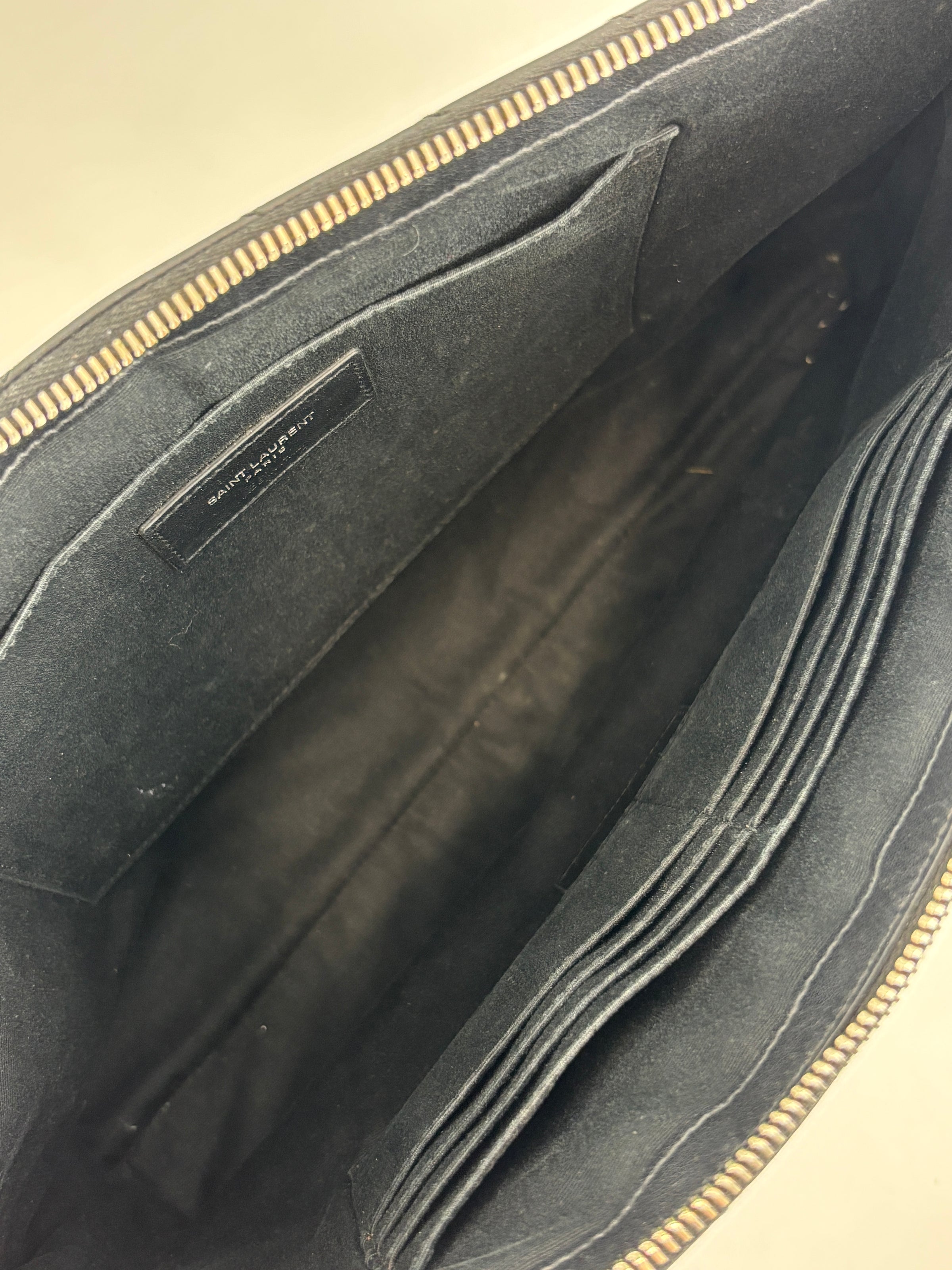 Calfskin Matelasse Chevron Monogram Large Document Holder