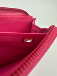 Boy Pink Quilted Lambskin Zip Around Wallet