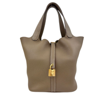 Picotin Lock 22 Etoupe Taurillon Clemence GHW